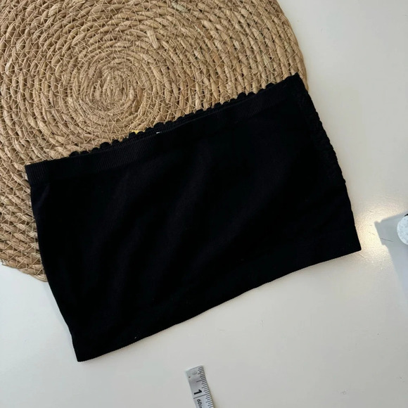 Coobie Women’s Floral Lace Strapless Bandeau Bra in Black One Size - Picture 6 of 7